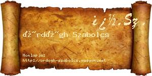 Ördögh Szabolcs névjegykártya